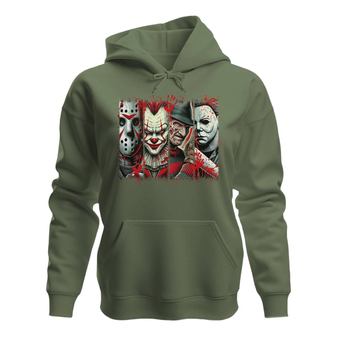 Hoodie Military Green / S HORROR QUARTET HOODIE