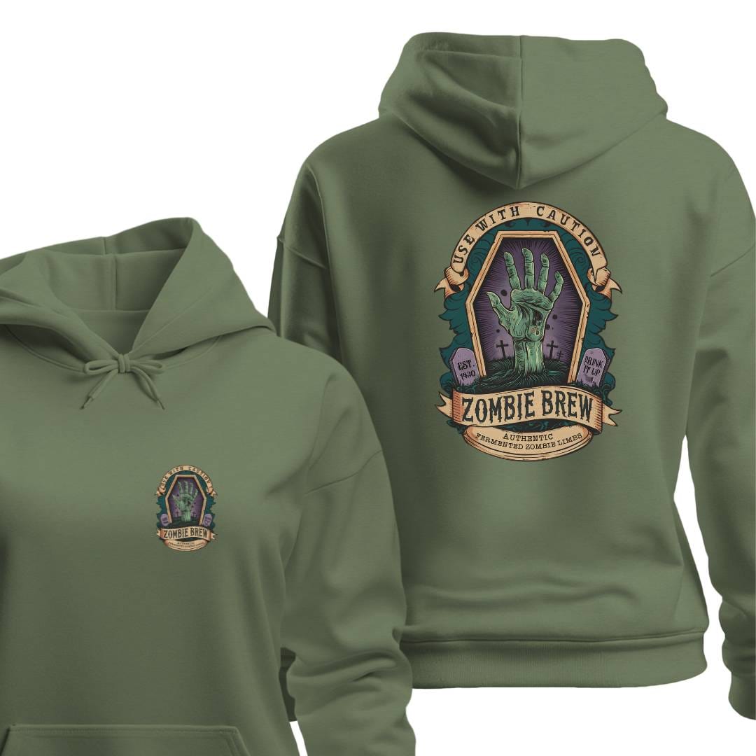 Hoodie Military Green / S ZOMBIE BREW HOODIE