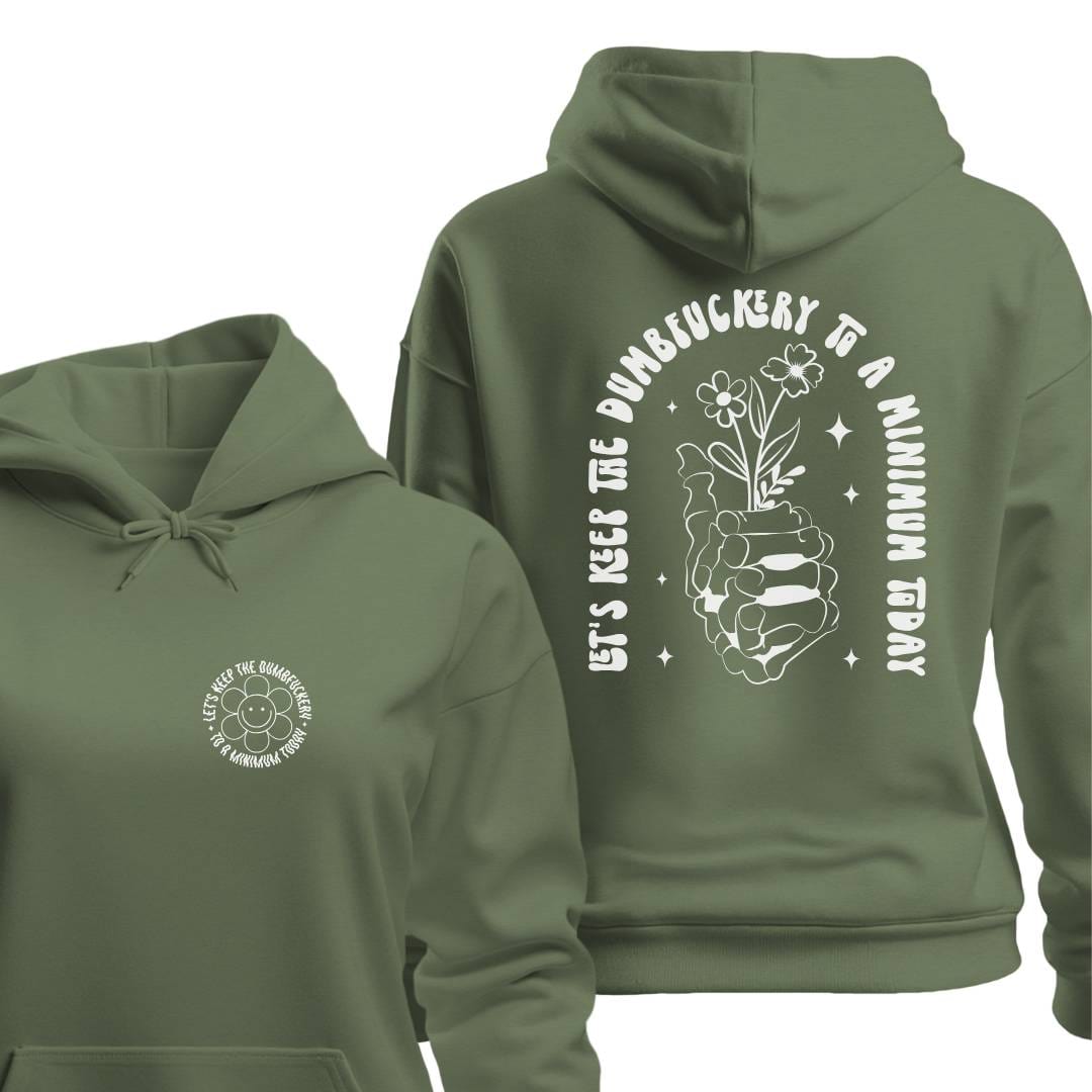 Hoodie Military Green / S DUMBF*CKERY HOODIE