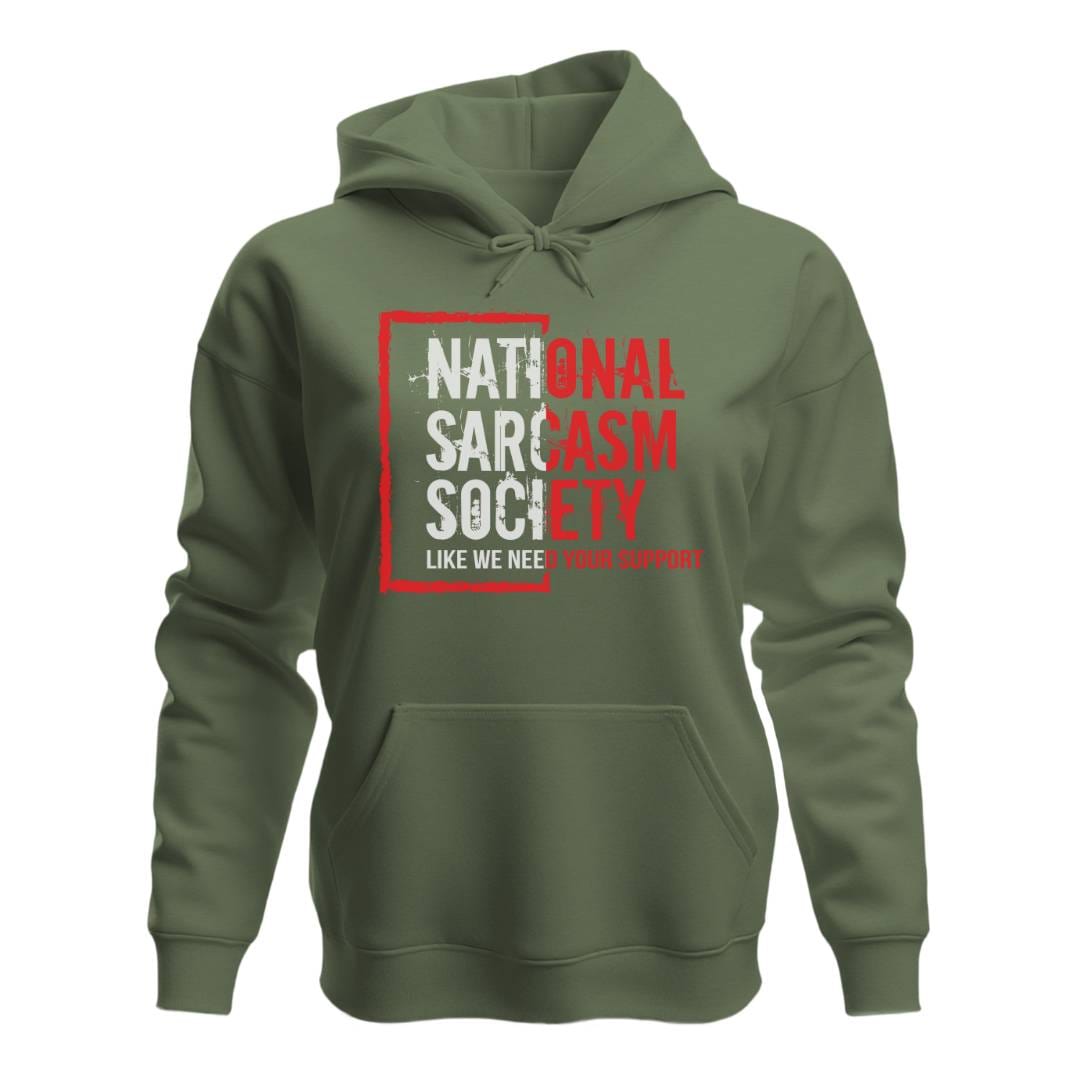 Hoodie Military Green / S NATIONAL SARCASM SOCIETY HOODIE