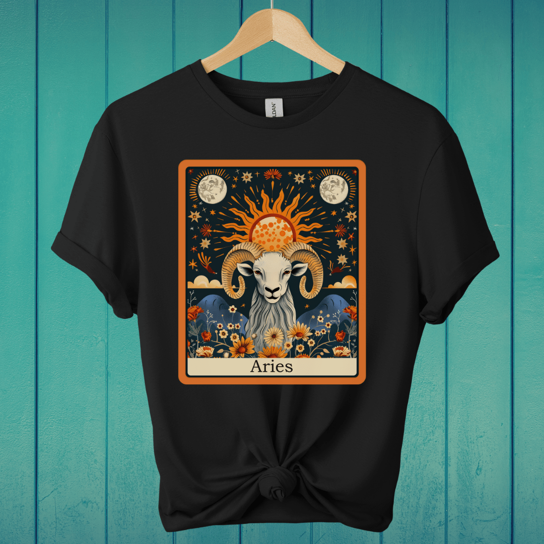 T-Shirt Black / S Aries Tarot T-Shirt