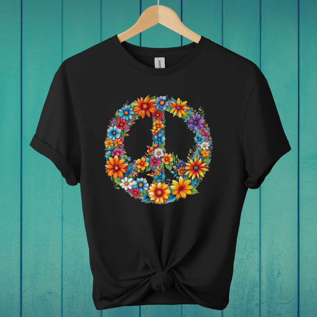 T-Shirt Black / S Blooming Peace T-Shirt