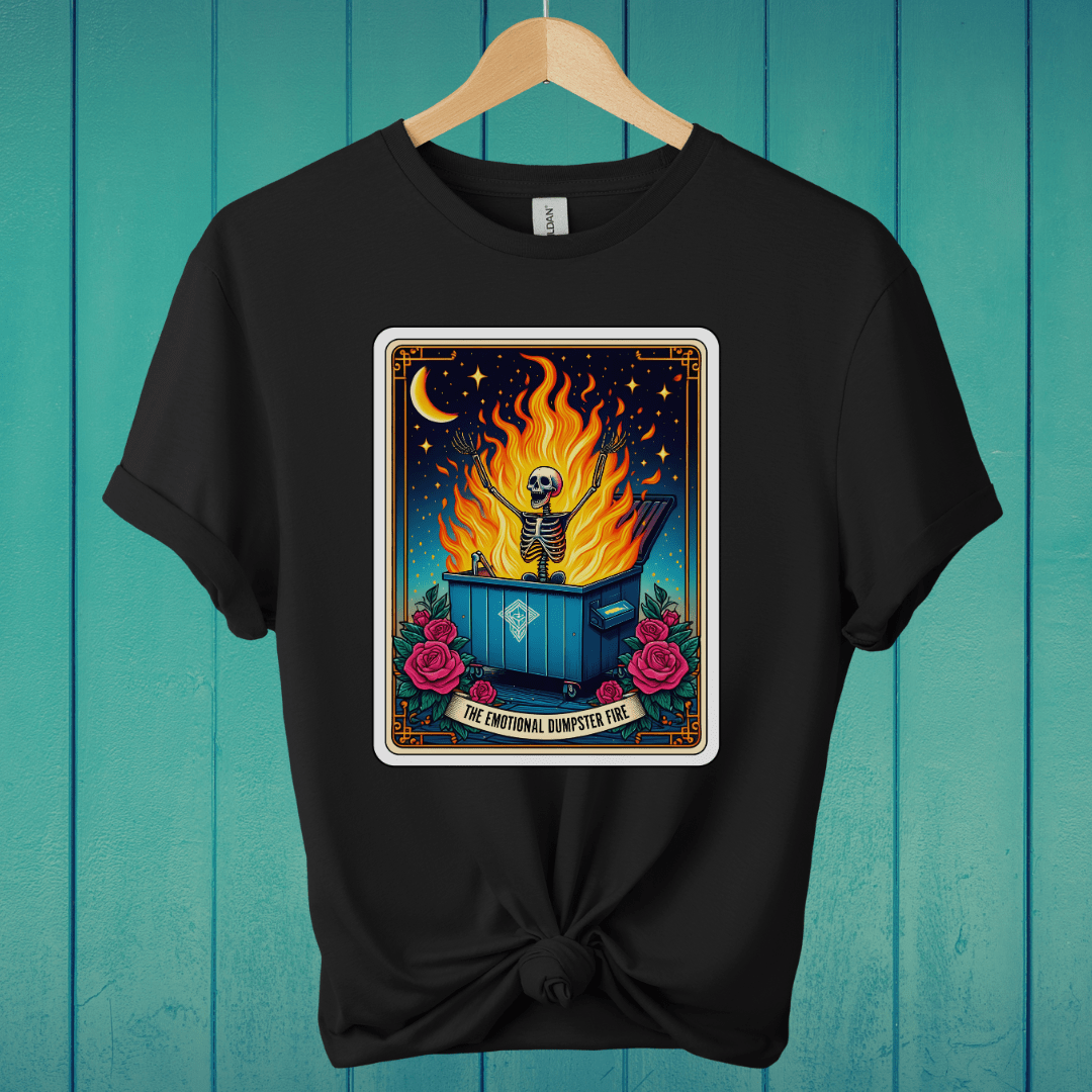 T-Shirt Black / S Emotional Dumpster Fire Tarot T-Shirt