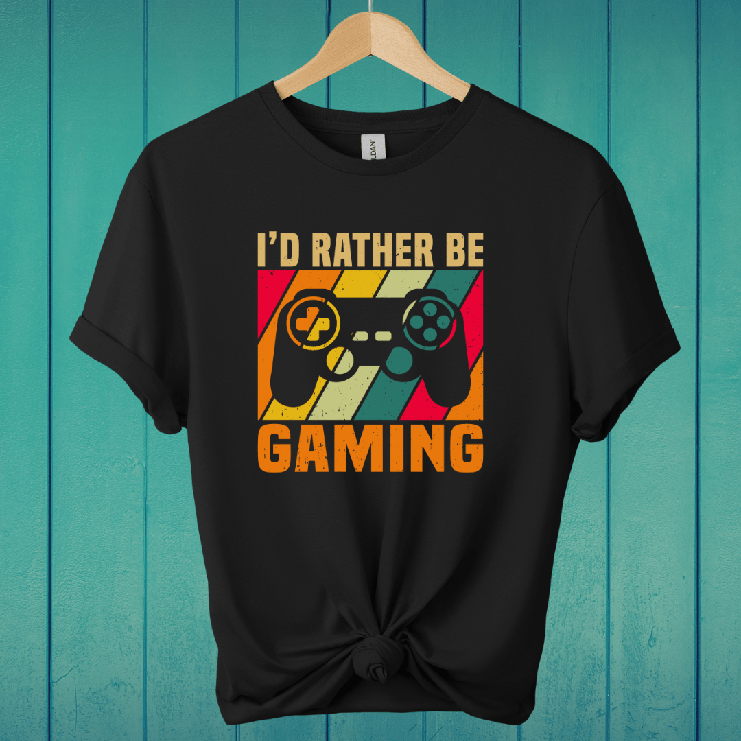 T-Shirt Black / S I'd Rather Be Gaming T-Shirt