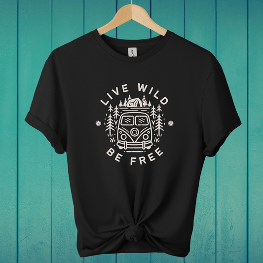 T-Shirt Black / S Live Wild Be Free T-Shirt