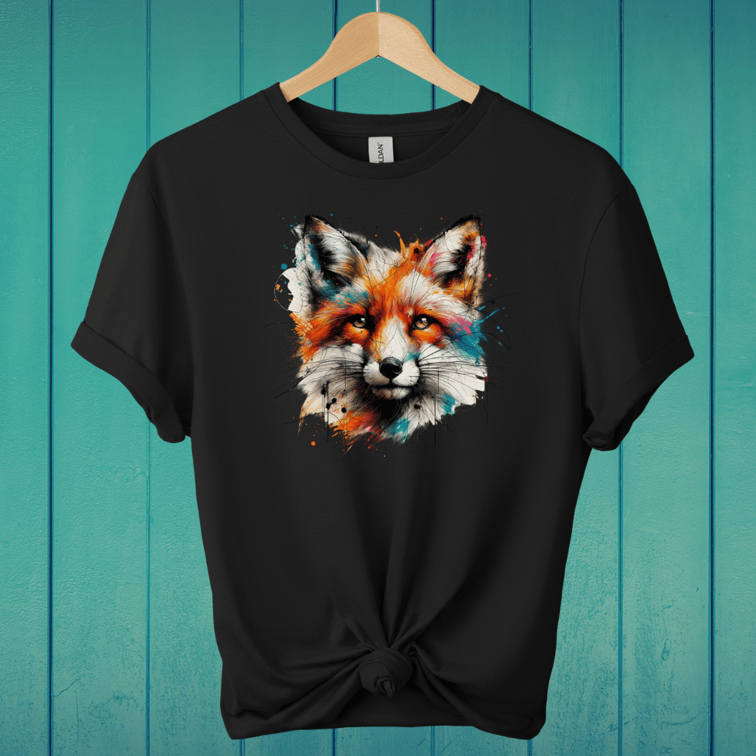 T-Shirt Black / S Paint Splash Fox T-Shirt