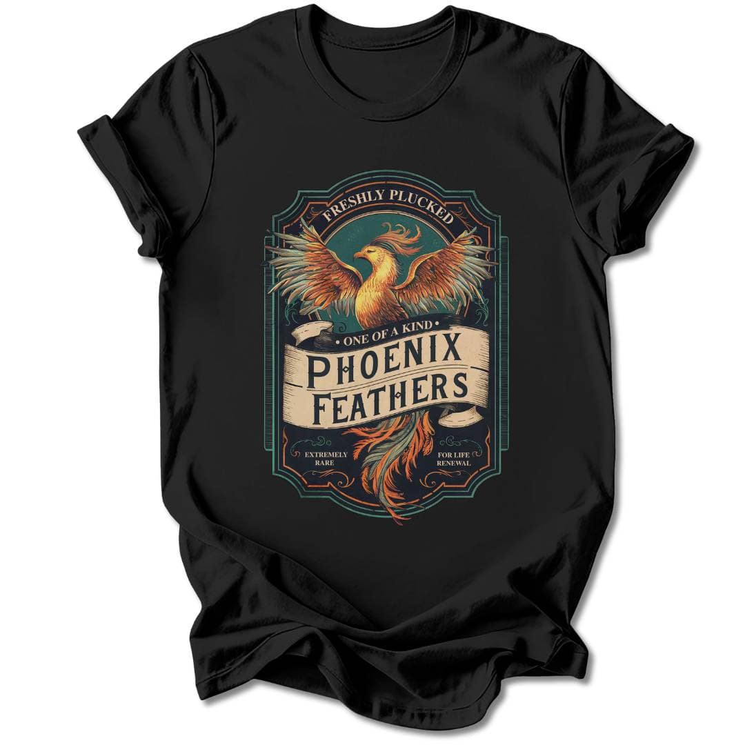 T-Shirt Black / S PHEONIX FEATHERS T-SHIRT