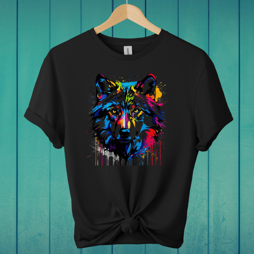 T-Shirt Black / S Pop Art Wolf T-Shirt