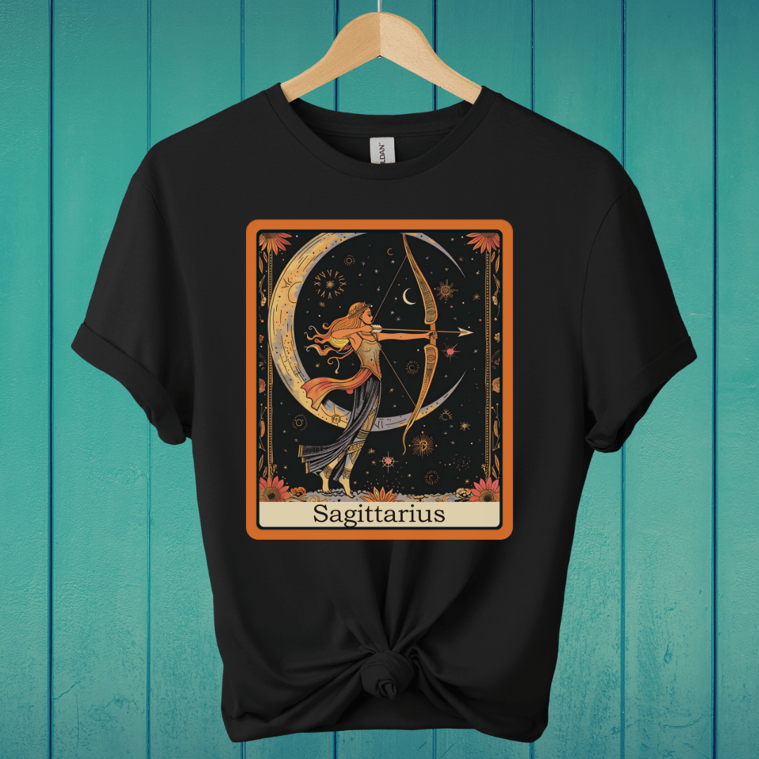 T-Shirt Black / S Sagittarius Tarot T-Shirt