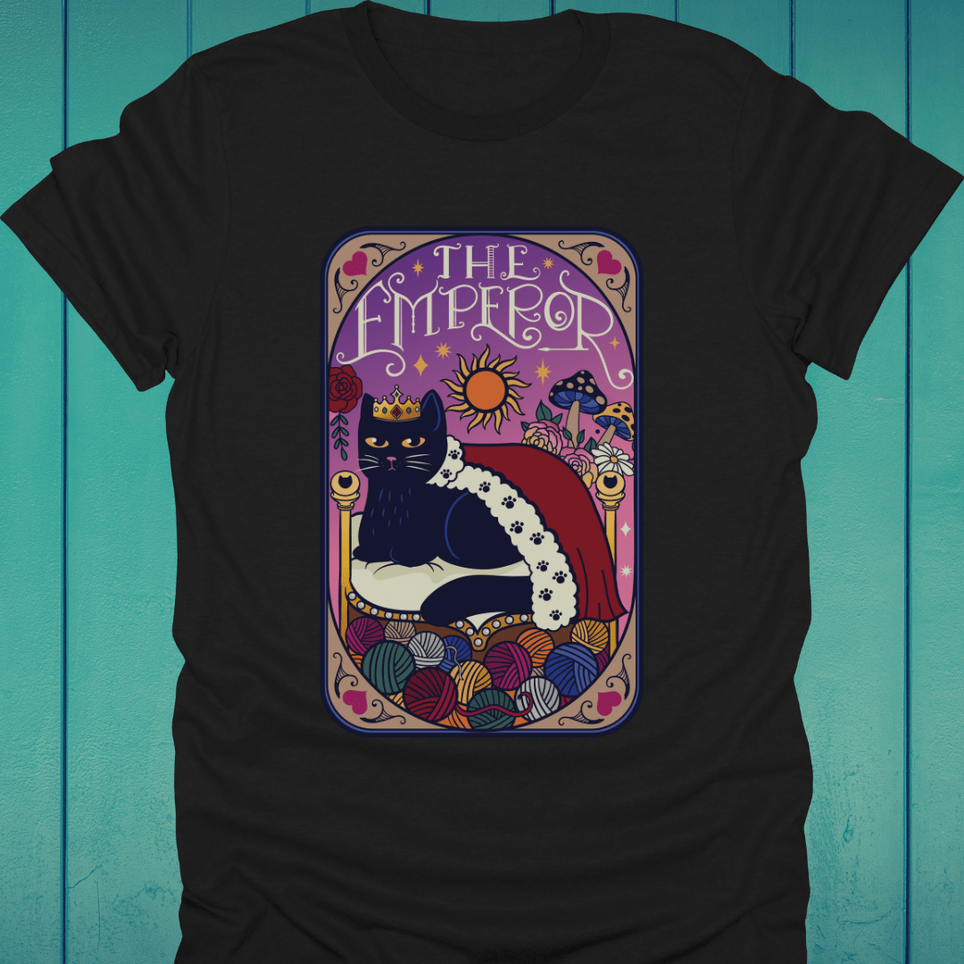 T-Shirt Black / S The Emperor Cat Tarot T-Shirt