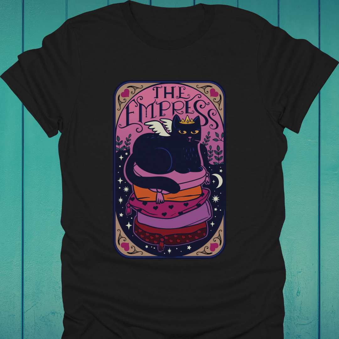 T-Shirt Black / S The Empress Cat Tarot T-Shirt