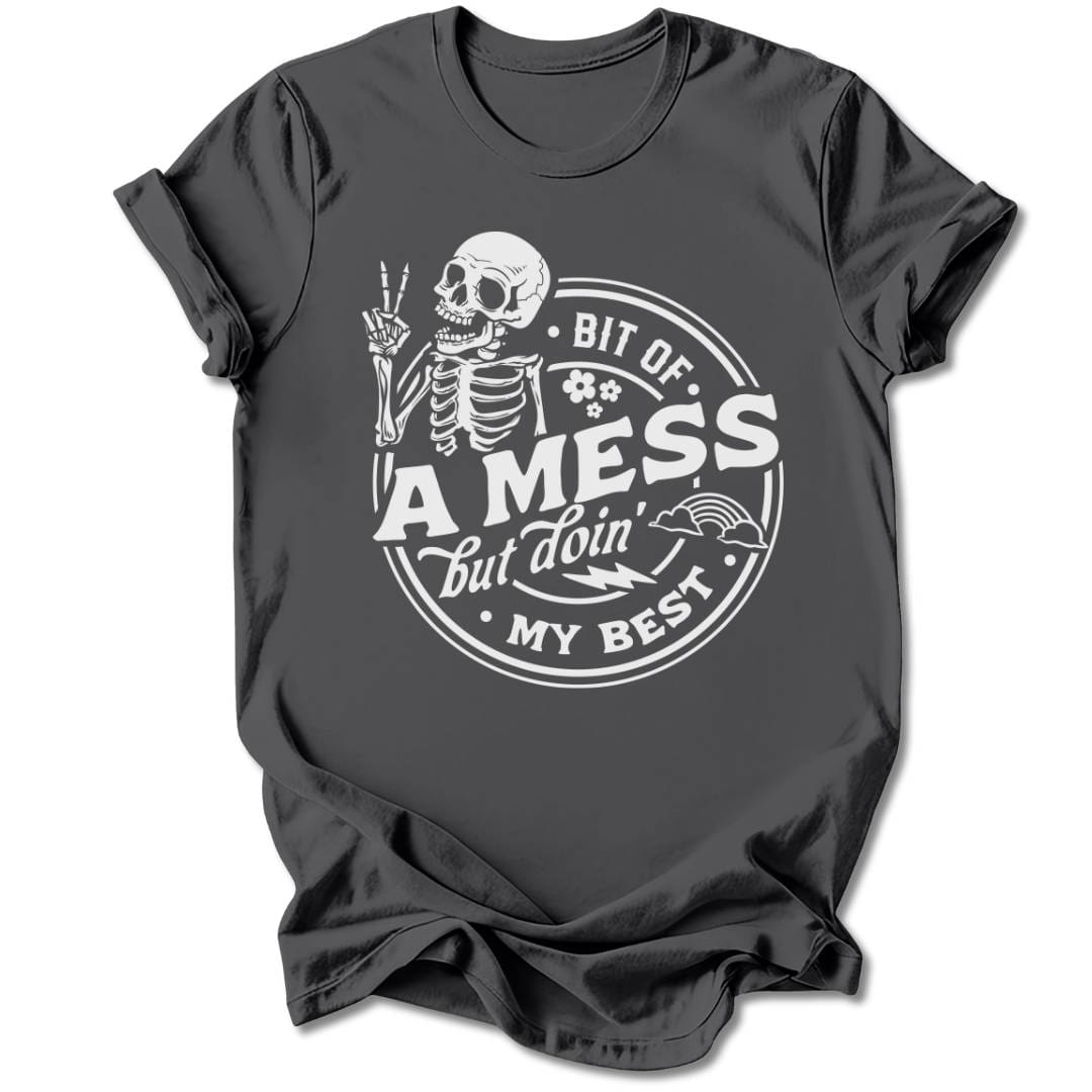 T-Shirt Charcoal / S BIT OF A MESS T-SHIRT