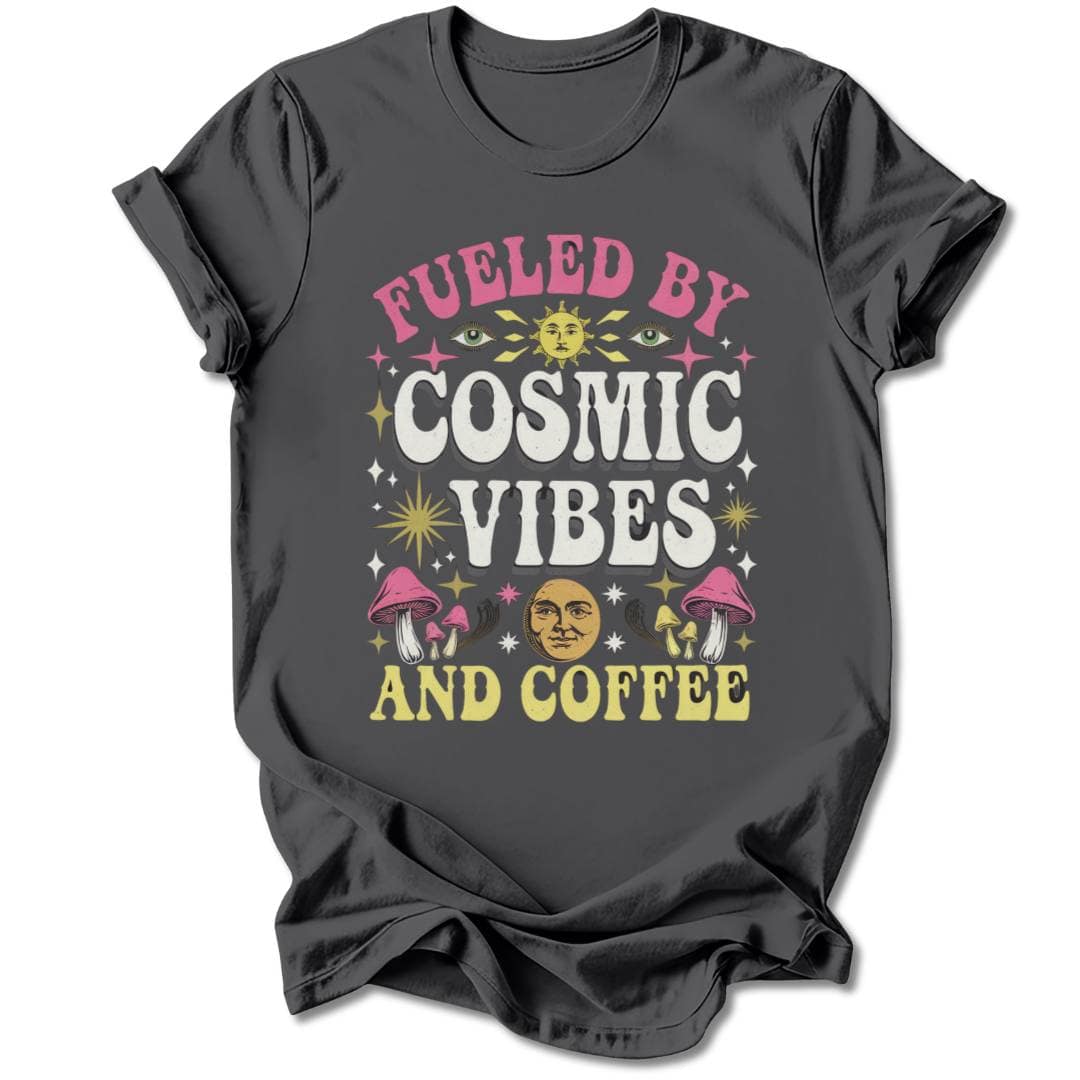 T-Shirt Charcoal / S COSMIC VIBES AND COFFEE T-SHIRT