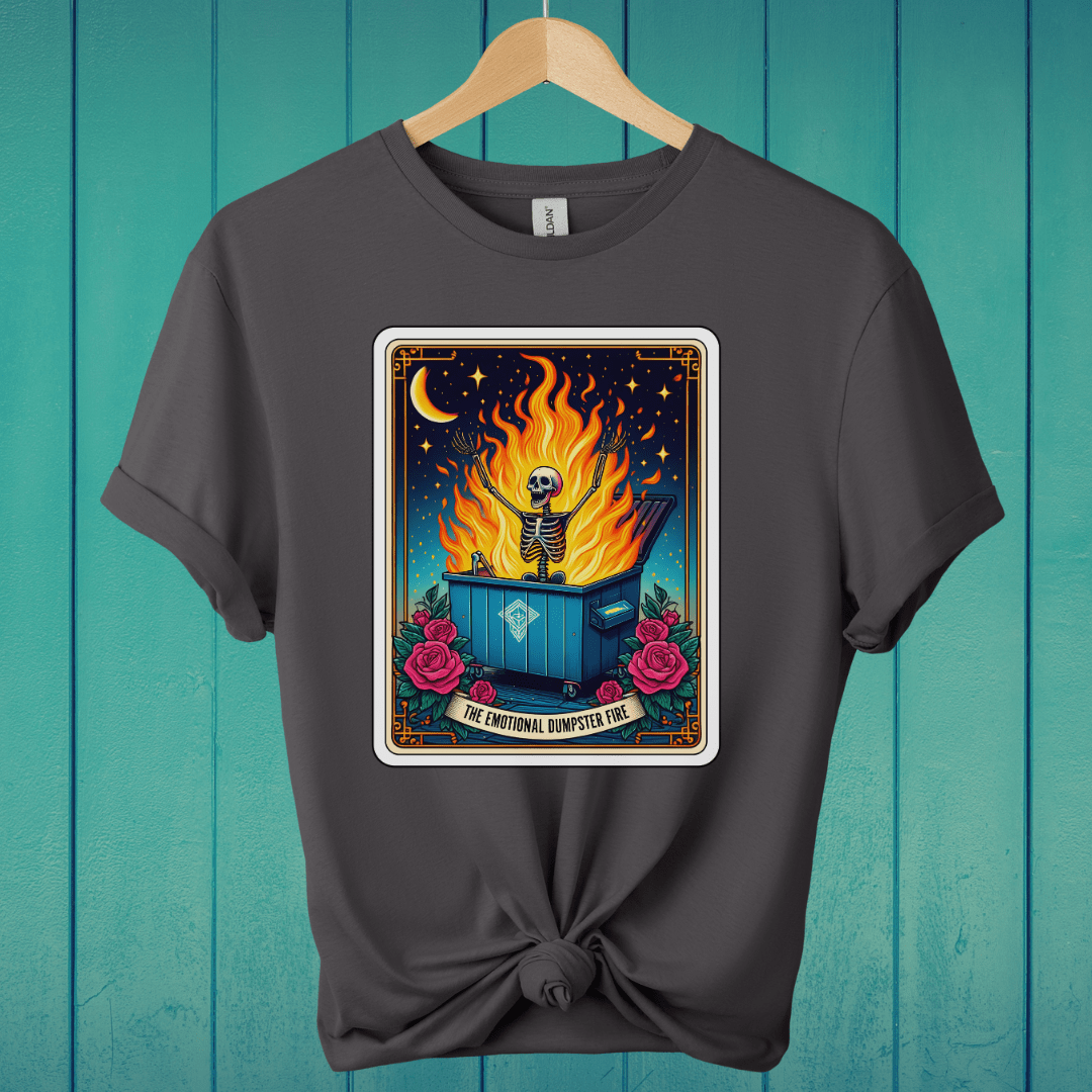 T-Shirt Charcoal / S Emotional Dumpster Fire Tarot T-Shirt