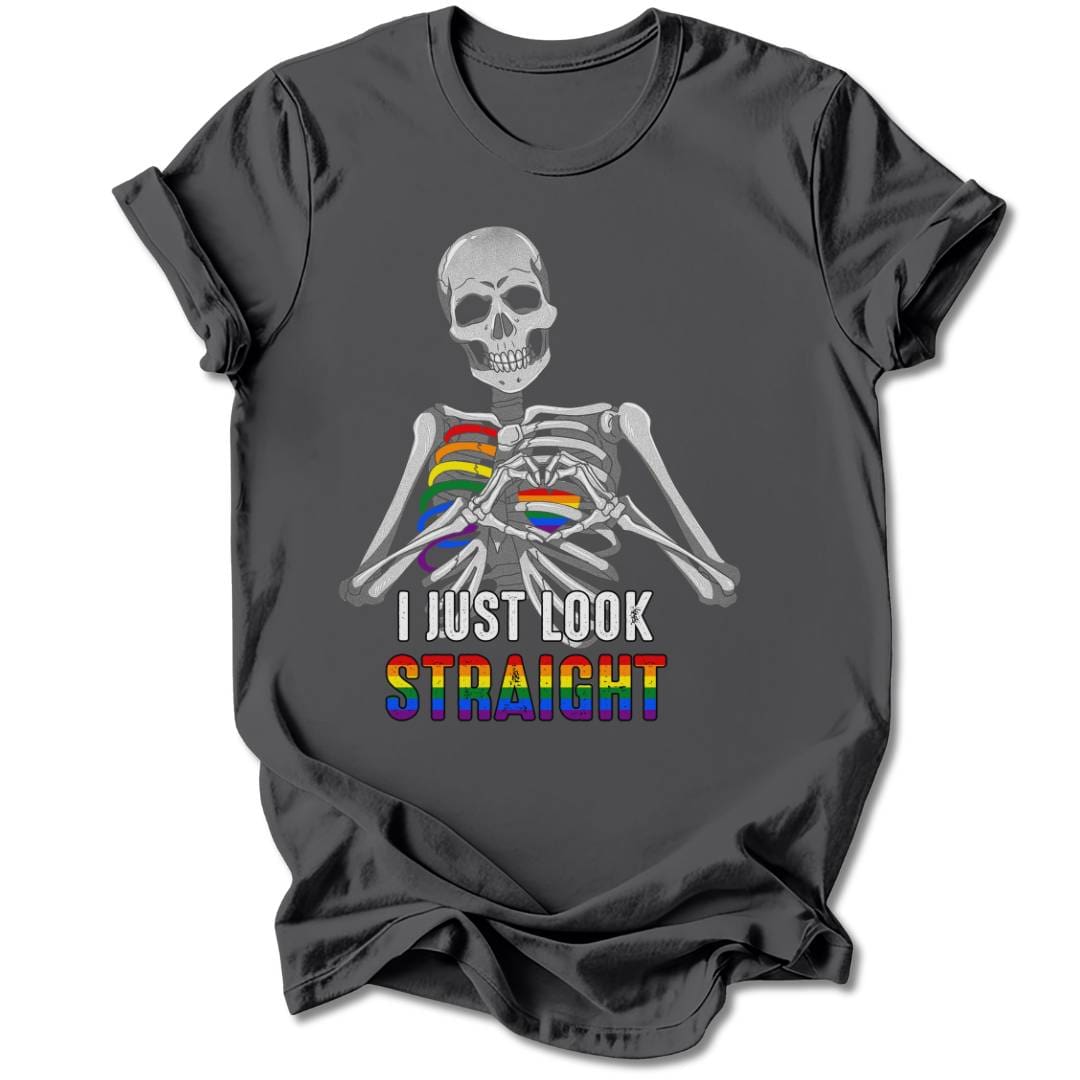 T-Shirt Charcoal / S I JUST LOOK STRAIGHT T-SHIRT