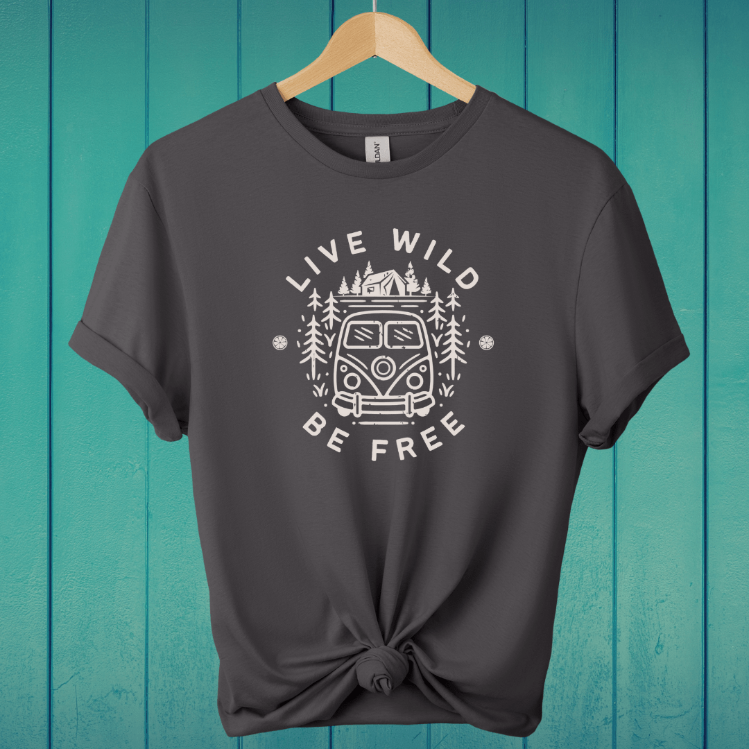 T-Shirt Charcoal / S Live Wild Be Free T-Shirt