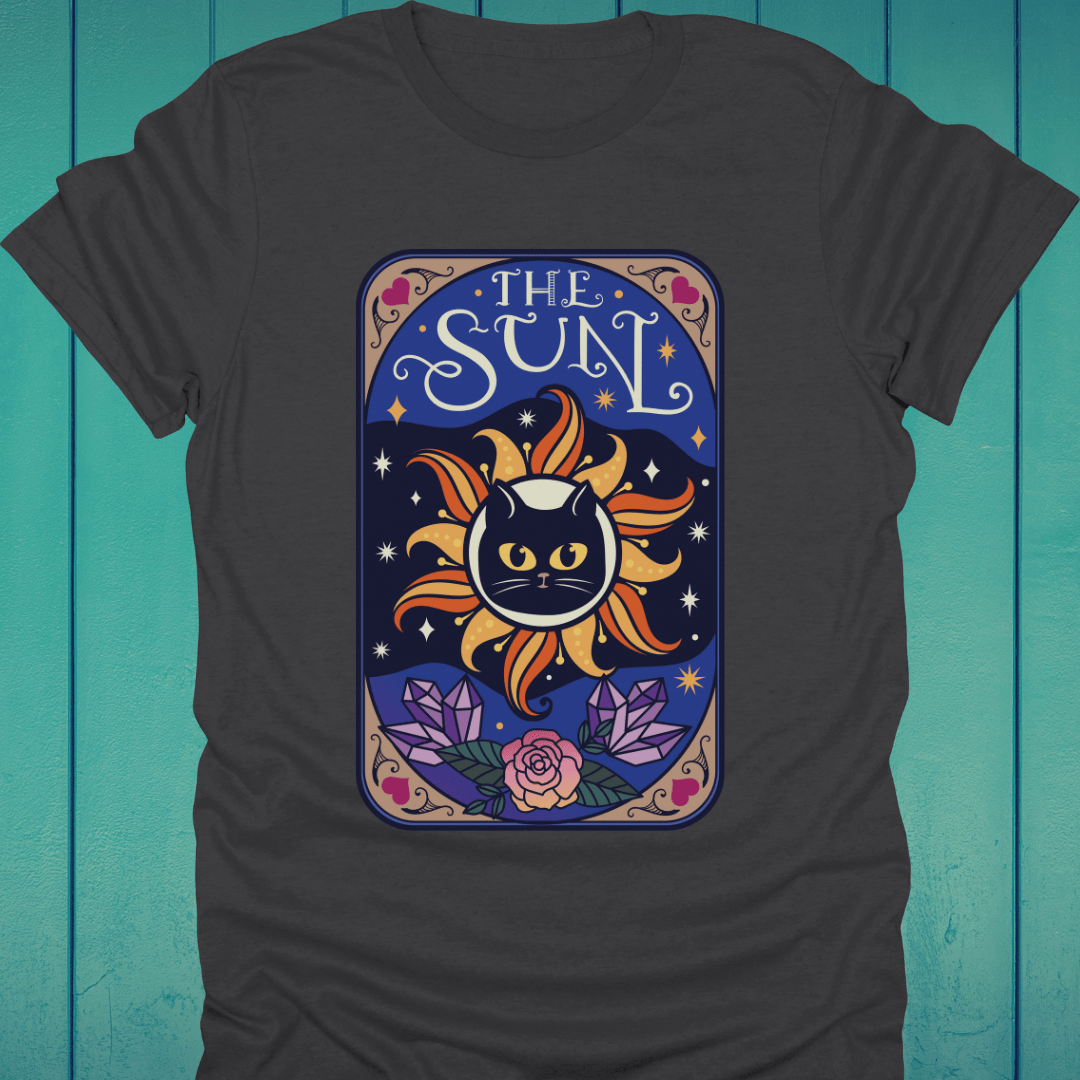 T-Shirt Charcoal / S The Sun Cat Tarot T-Shirt