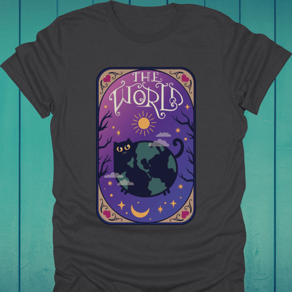 T-Shirt Charcoal / S The World Cat Tarot T-Shirt
