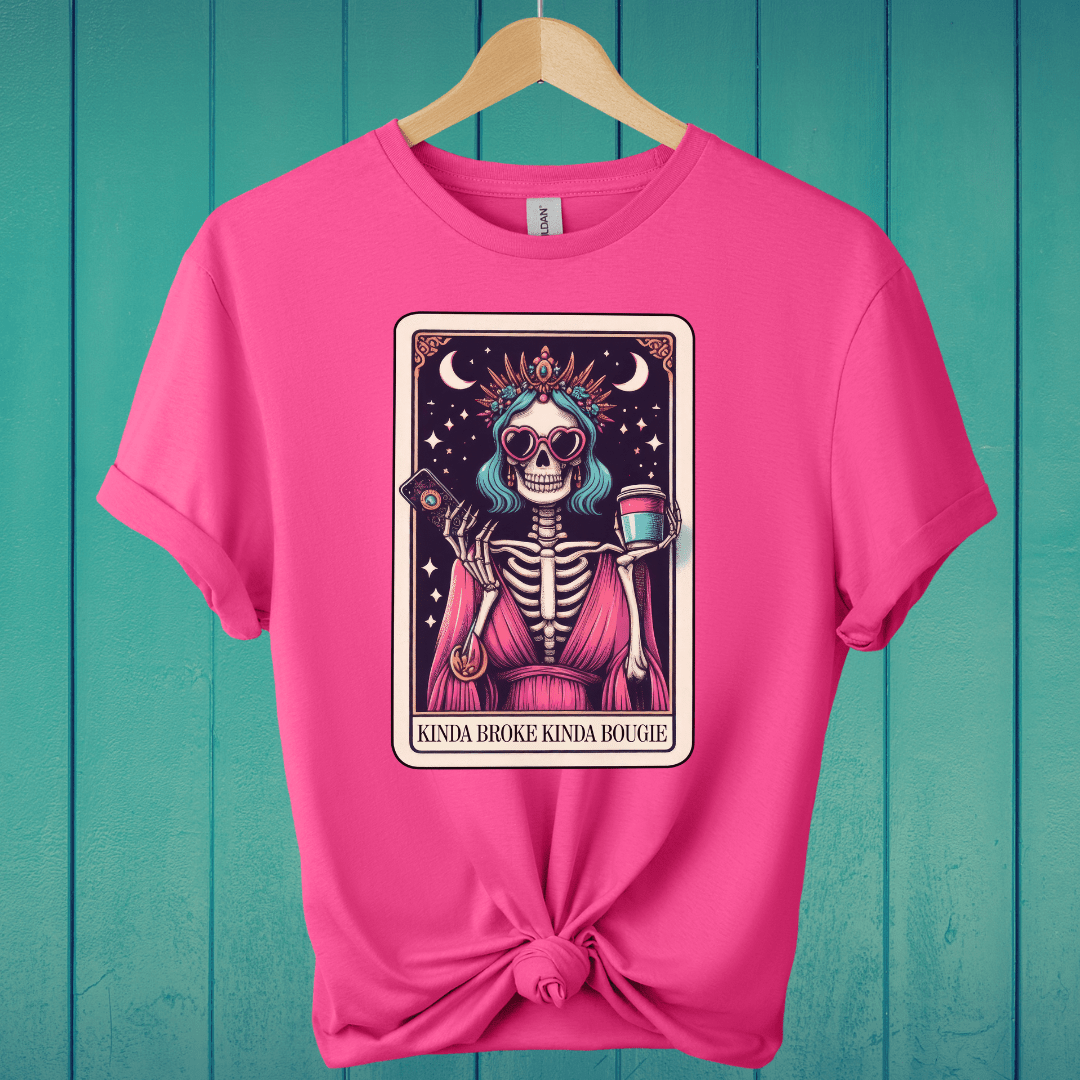 T-Shirt Heliconia / M Kinda Broke, Kinda Bougie Tarot T-Shirt