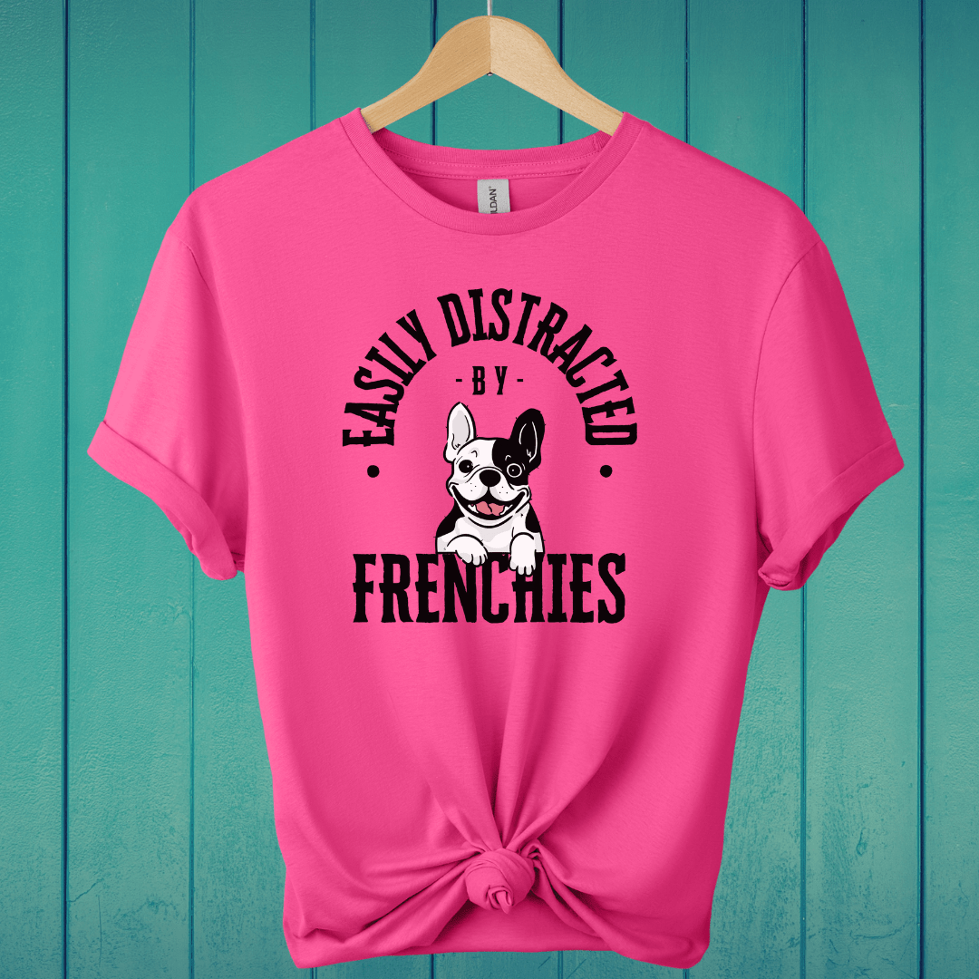 T-Shirt Heliconia / S Easily Distracted by Frenchies T-Shirt