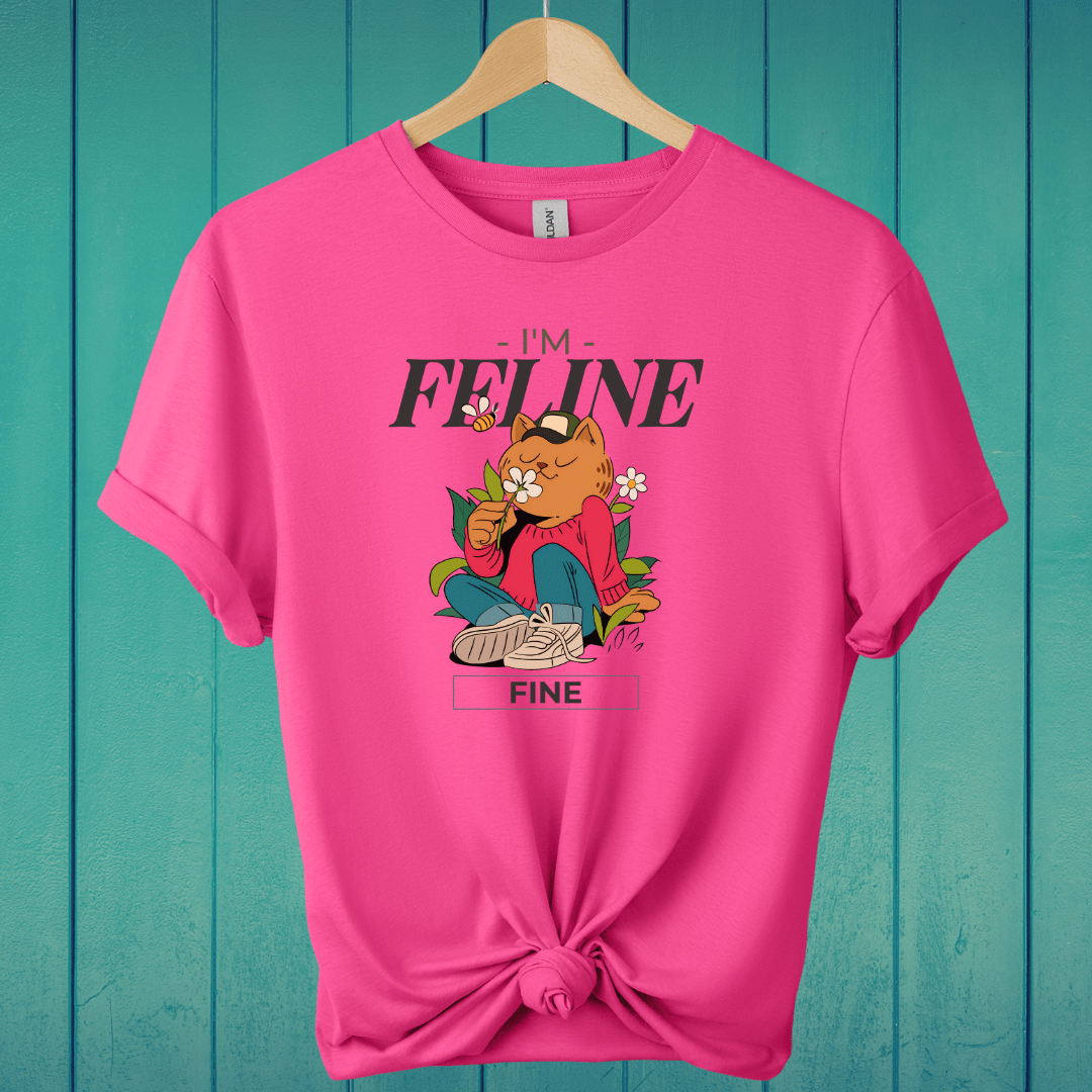 T-Shirt Heliconia / S I'm Feline Fine Laidback T-Shirt