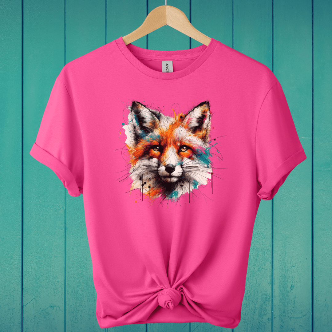 T-Shirt Heliconia / S Paint Splash Fox T-Shirt