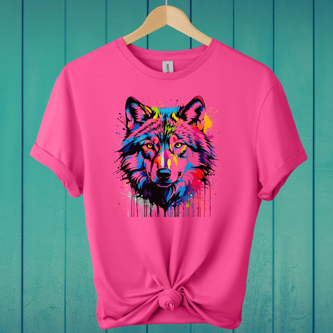 T-Shirt Heliconia / S Pop Art Wolf T-Shirt