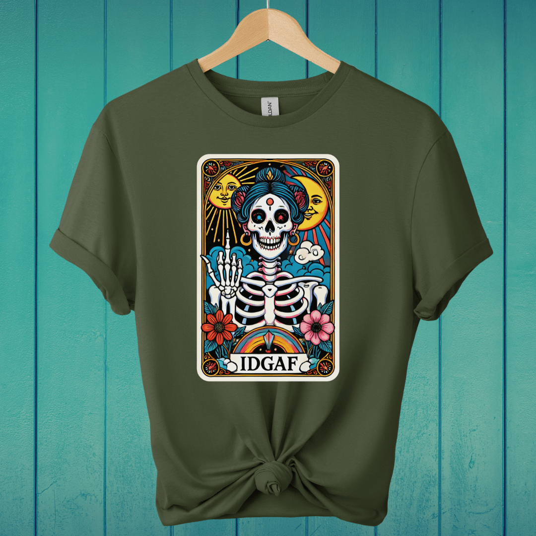 T-Shirt Military Green / M IDGAF Tarot T-Shirt