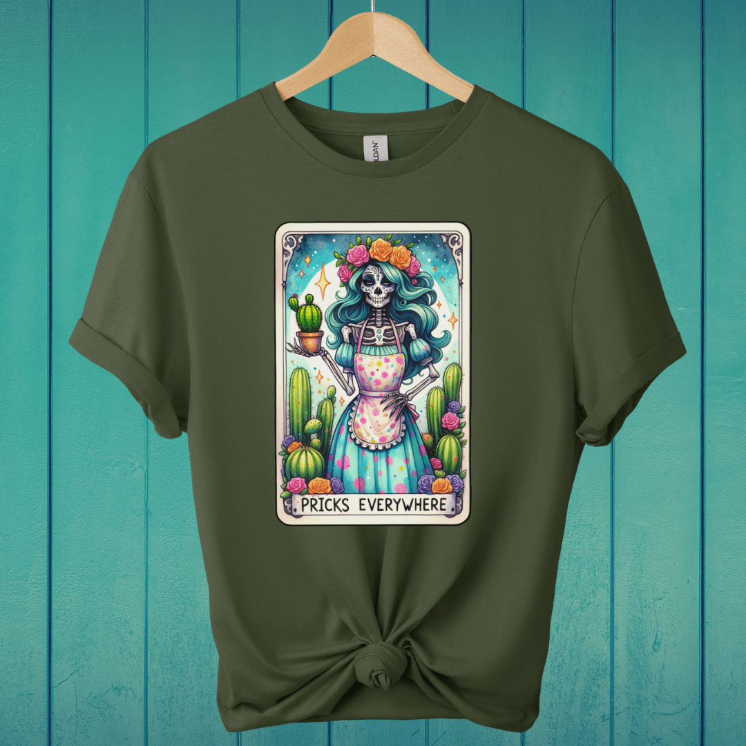 T-Shirt Military Green / M Pricks Everywhere Tarot T-Shirt