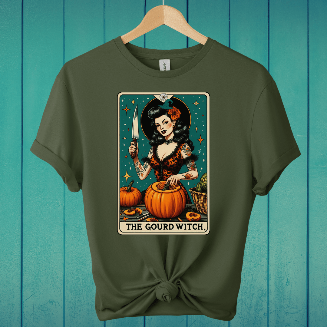 T-Shirt Military Green / M The Gourd Witch Tarot T-Shirt