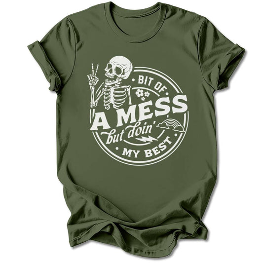 T-Shirt Military Green / S BIT OF A MESS T-SHIRT