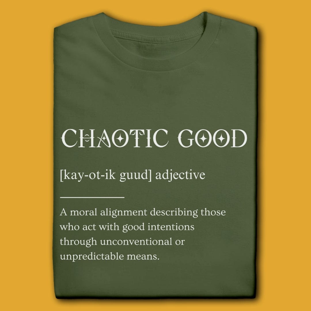 T-Shirt Military Green / S CHAOTIC GOOD DEFINITION T-SHIRT