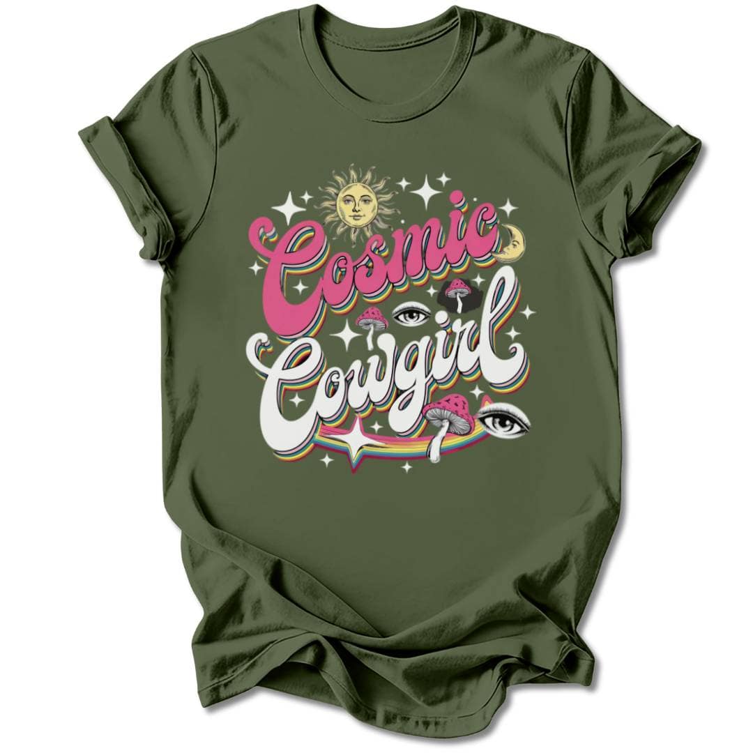 T-Shirt Military Green / S COSMIC COWGIRL T-SHIRT