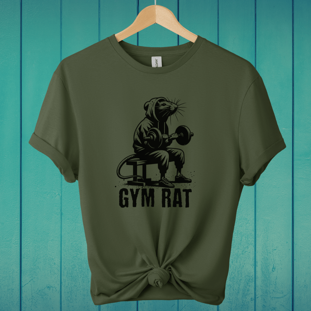 T-Shirt Military Green / S Gym Rat Street Art T-Shirt