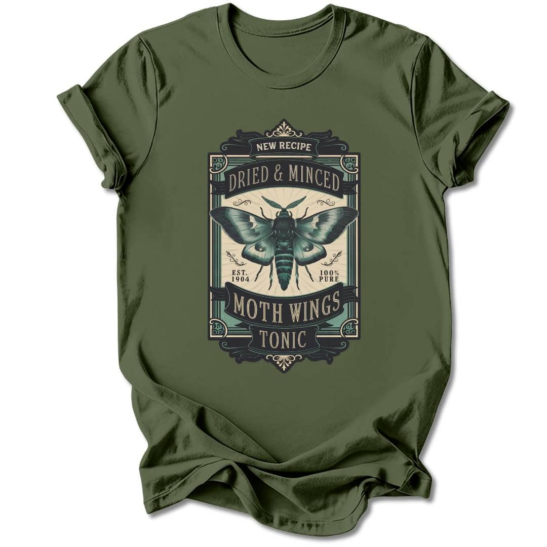 T-Shirt Military Green / S MOTH WINGS T-SHIRT