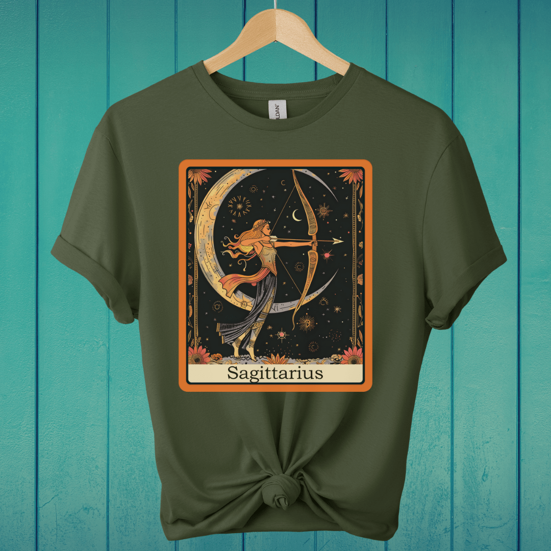 T-Shirt Military Green / S Sagittarius Tarot T-Shirt