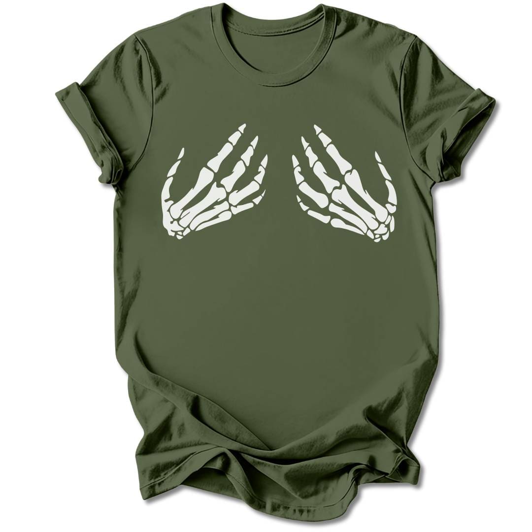 T-Shirt Military Green / S SKELLY BOOBS T-SHIRT