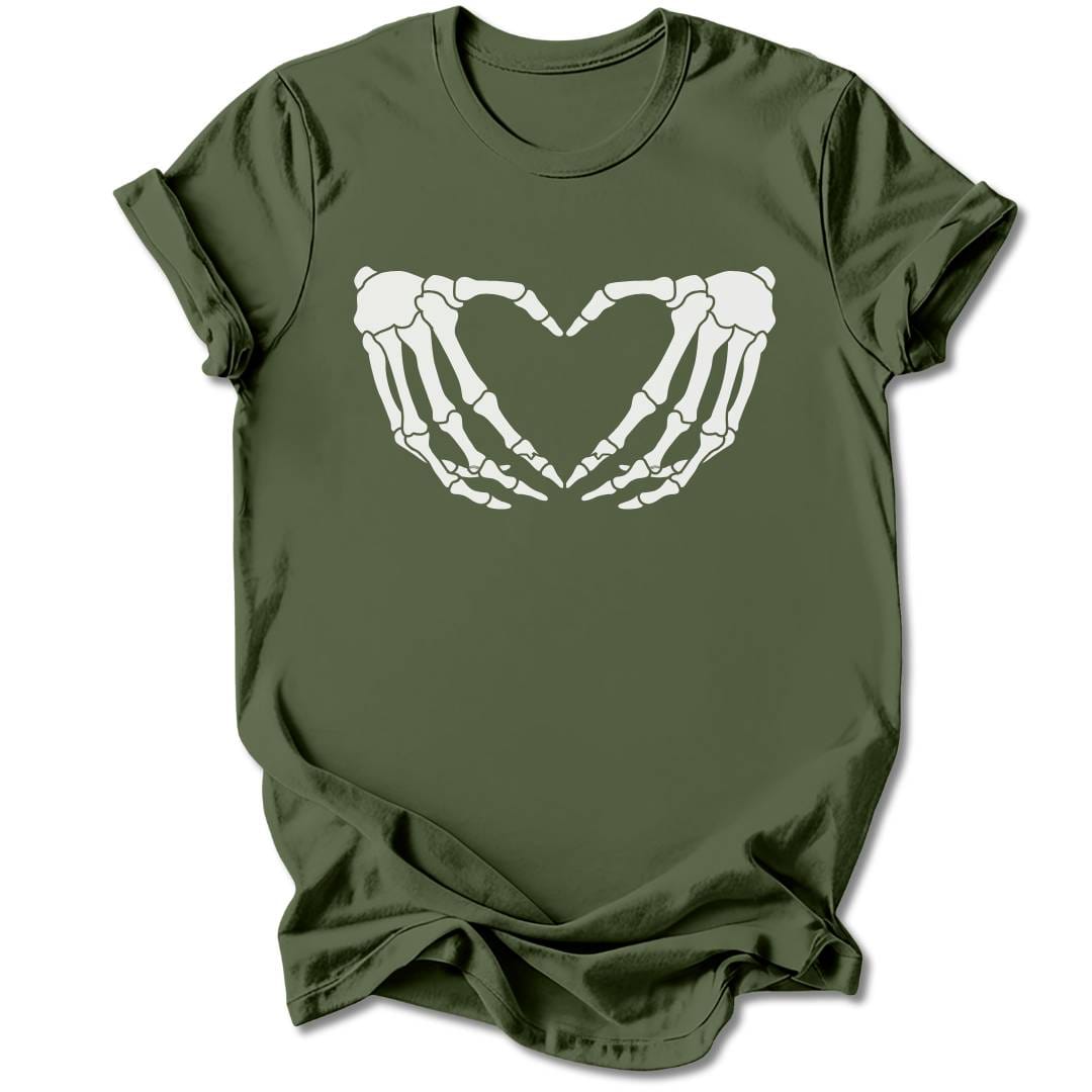 T-Shirt Military Green / S SKELLY HEART T-SHIRT