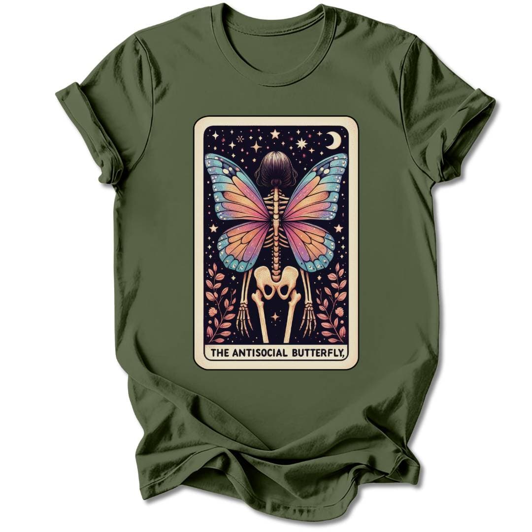 T-Shirt Military Green / S THE ANTISOCIAL BUTTERFLY T-SHIRT