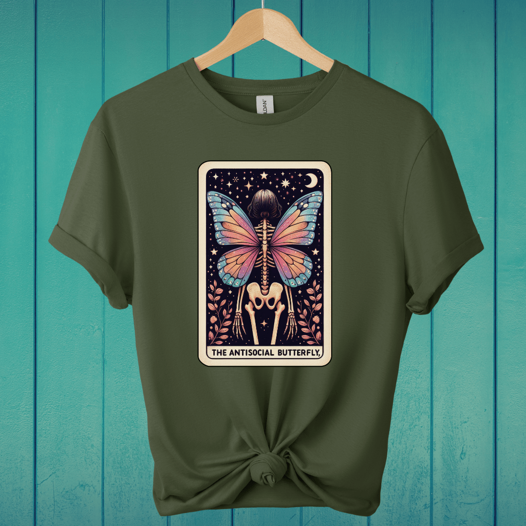 T-Shirt Military Green / S The Antisocial Butterfly Tarot T-Shirt