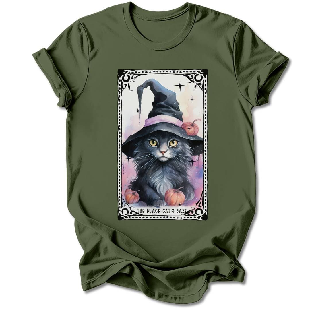 T-Shirt Military Green / S THE BLACK CAT'S GAZE T-SHIRT