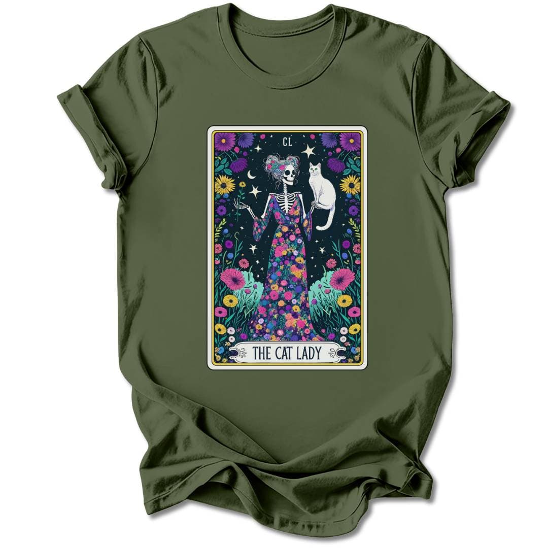T-Shirt Military Green / S THE CAT LADY T-SHIRT