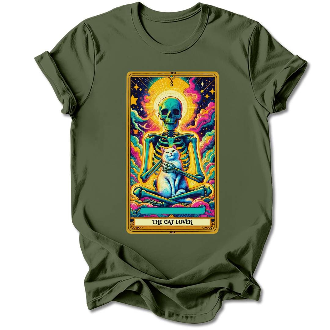 T-Shirt Military Green / S THE CAT LOVER T-SHIRT