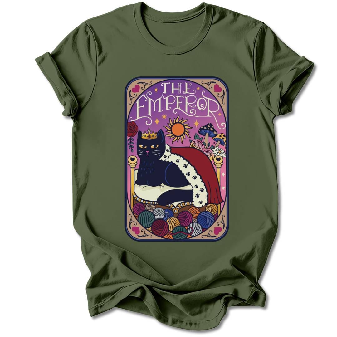 T-Shirt Military Green / S THE EMPEROR CAT T-SHIRT