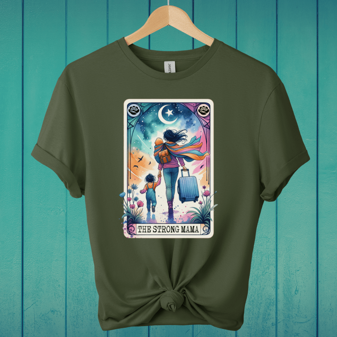 T-Shirt Military Green / S The Strong Mama Tarot T-Shirt