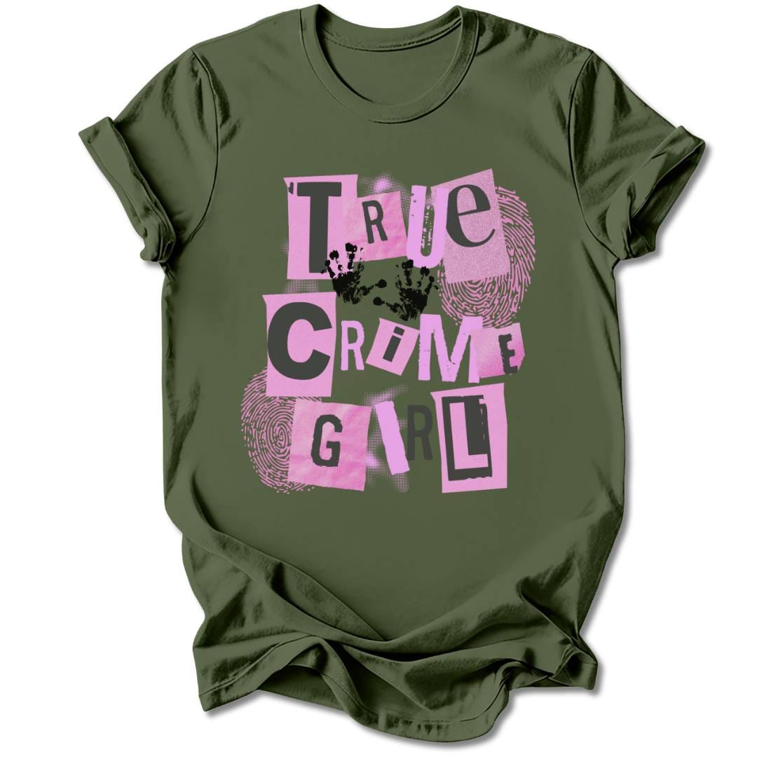 T-Shirt Military Green / S TRUE CRIME GIRL T-SHIRT