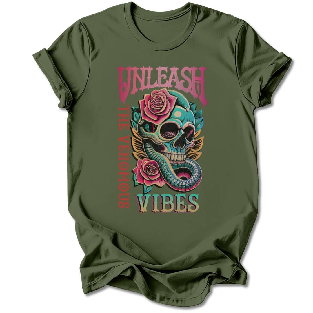 T-Shirt Military Green / S Unleash Your Venomous Vibes T-Shirt