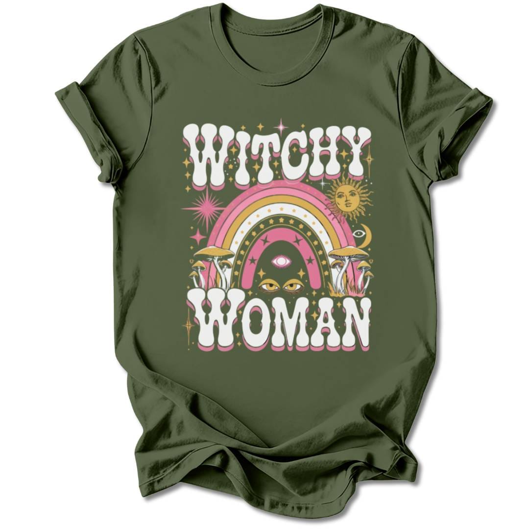 T-Shirt Military Green / S WITCHY WOMAN T-SHIRT