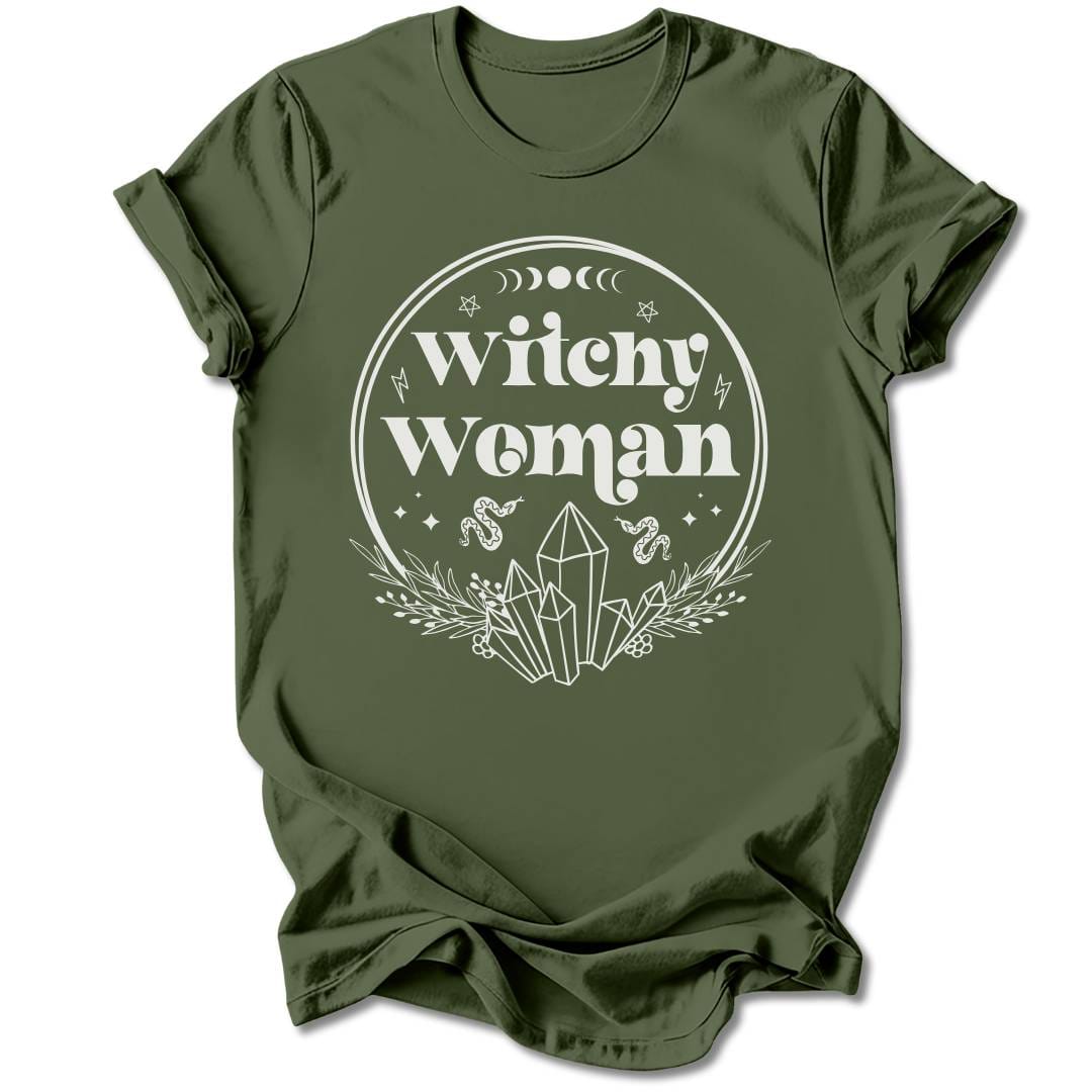 T-Shirt Military Green / S WITCHY WOMAN T-SHIRT