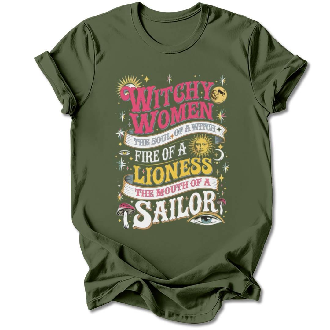 T-Shirt Military Green / S WITCHY WOMEN T-SHIRT